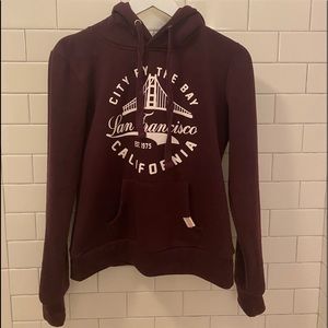 Fitted San Francisco Maroon Hoodie